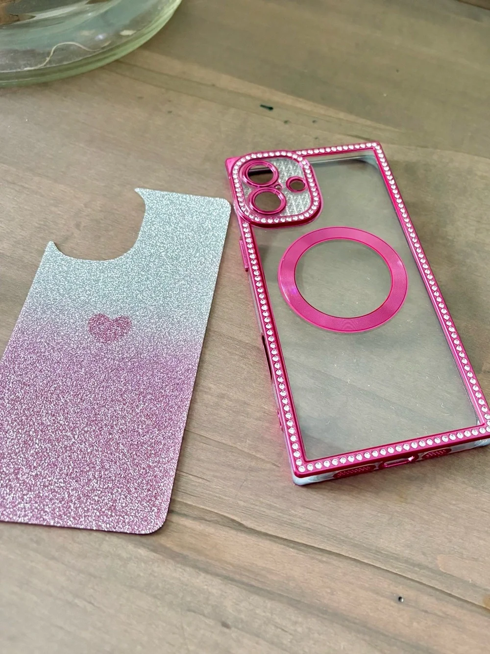 NEW Magnetic Glitter iPhone 16 Plus Case with Ring Holder